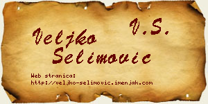 Veljko Selimović vizit kartica
